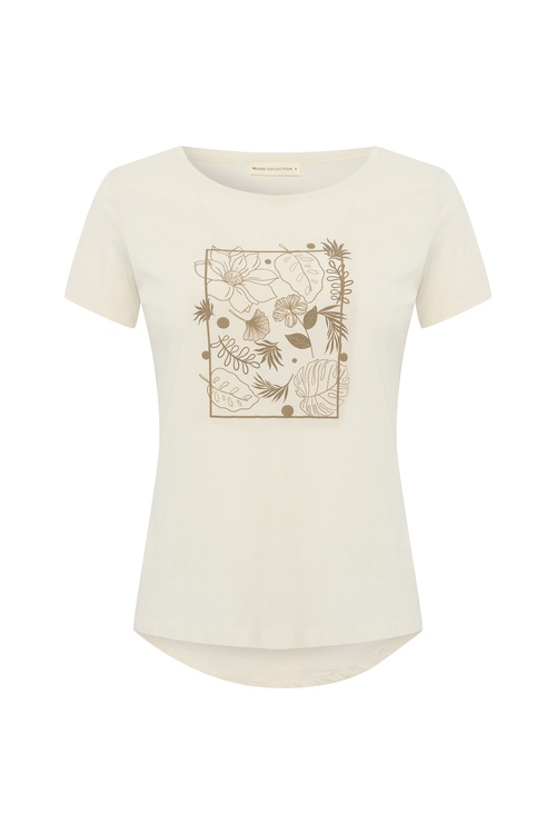  BASKILI BİSİKLET YAKA KISA KOLLU T-SHIRT