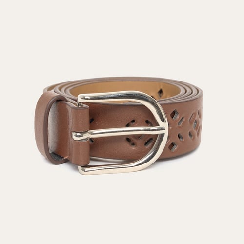  DERİ GÖRÜNÜMLÜ DELİKLİ KEMER