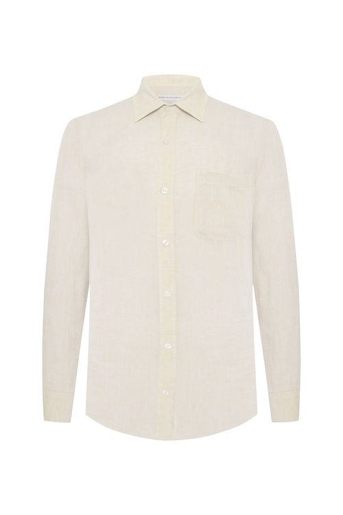  REGULAR FIT TEK CEPLİ UZUN KOLLU GÖMLEK