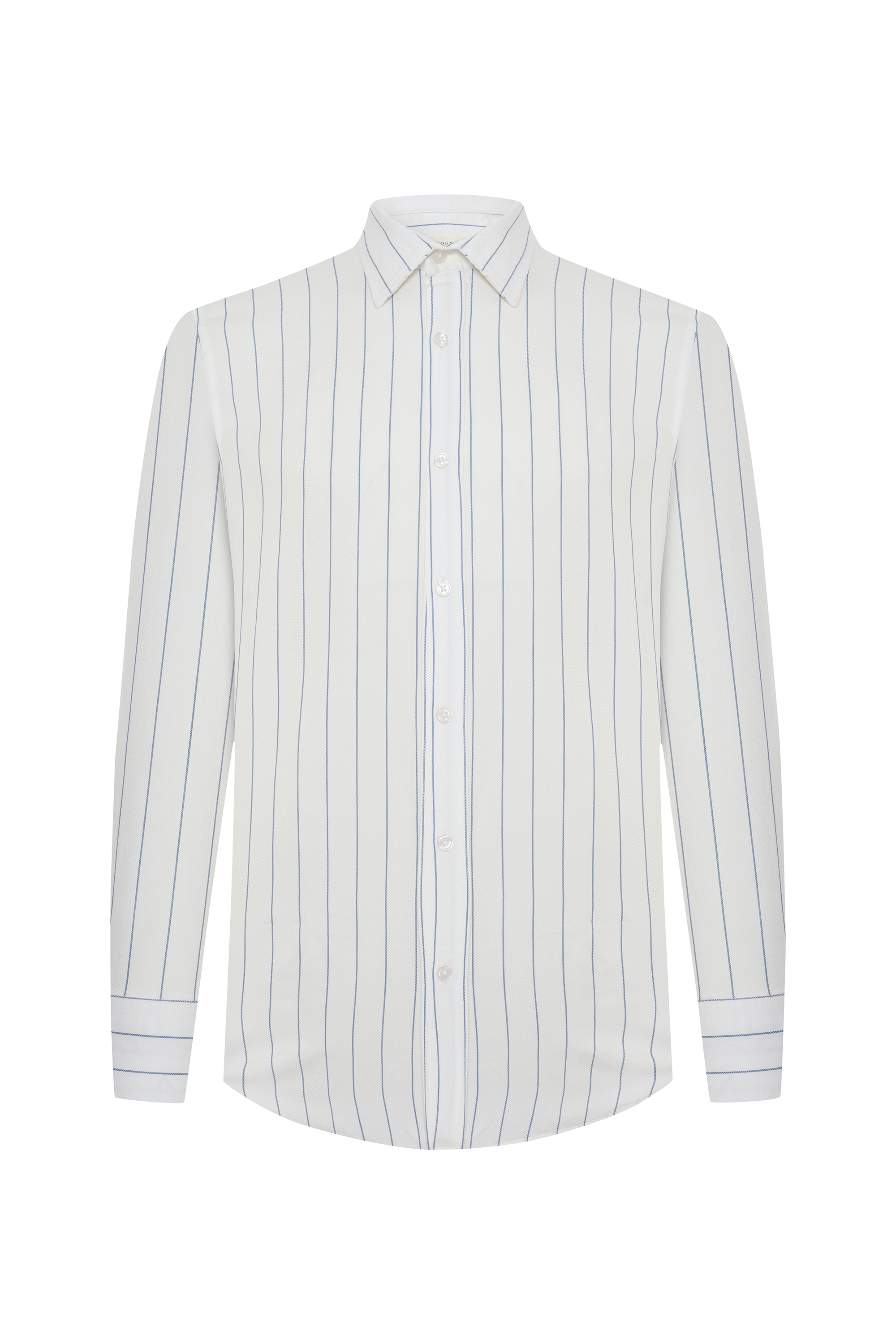 ÇİZGİLİ REGULAR FIT LİYOSEL UZUN KOLLU GÖMLEK