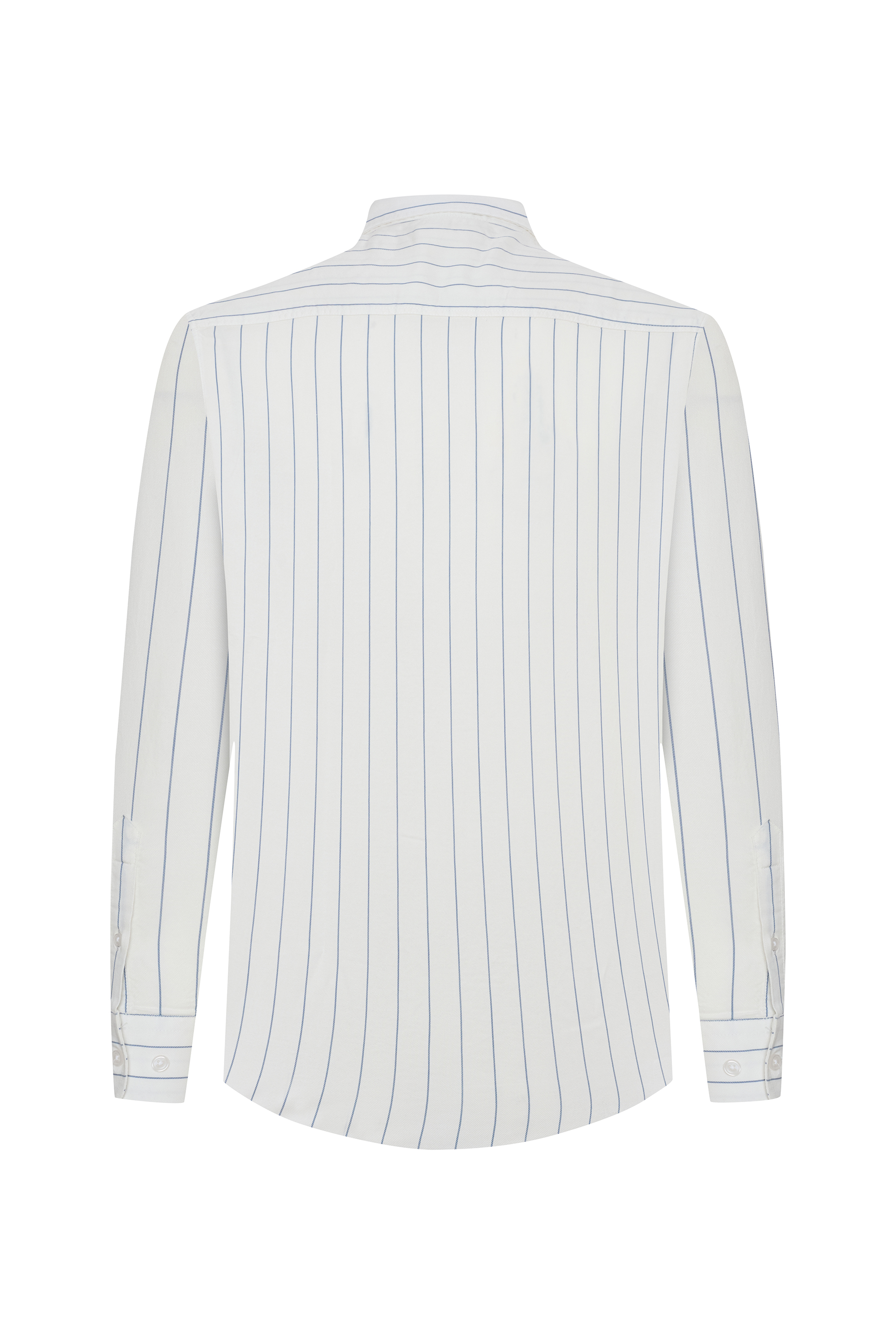 ÇİZGİLİ REGULAR FIT LİYOSEL UZUN KOLLU GÖMLEK