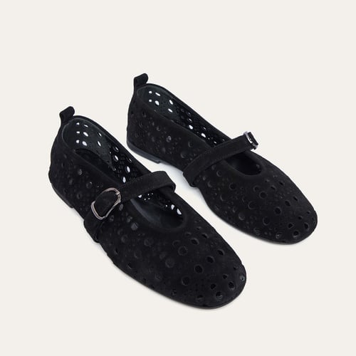  KEMERLİ FİLE GÖRÜNÜMLÜ SÜET BABET