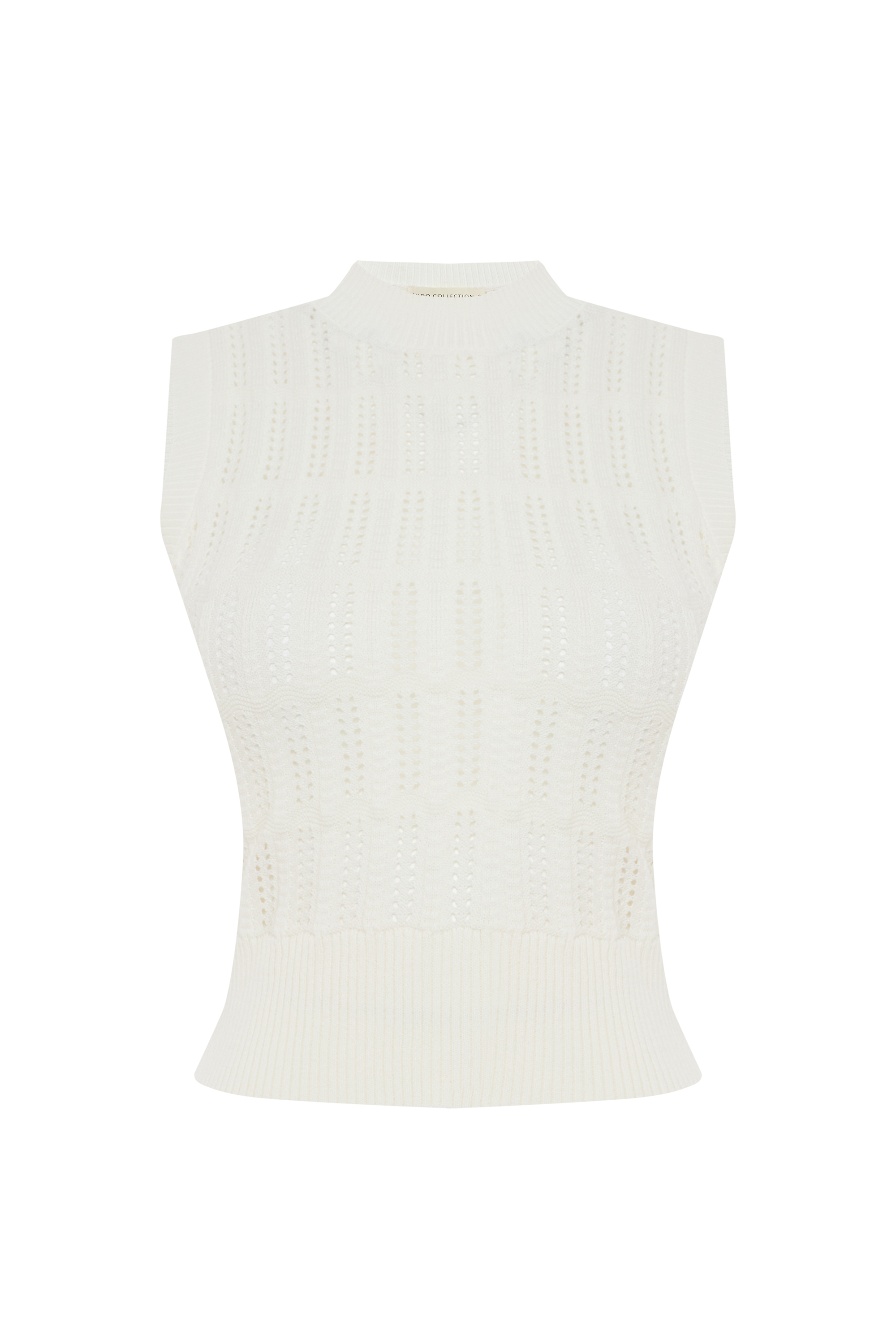 BİSİKLET YAKA KOLSUZ SÜVETER