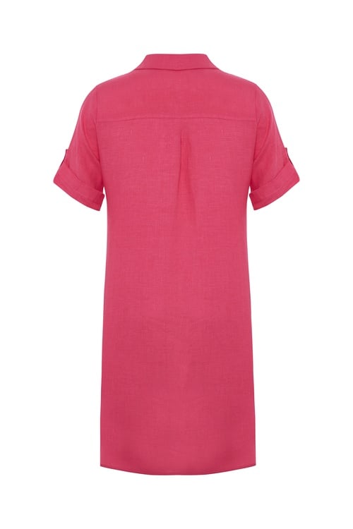  A FORM GÖMLEK YAKA MİNİ ELBİSE