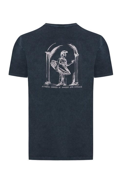  MİTOLOJİK BASKILI OVERSIZE KISA KOLLU T-SHIRT