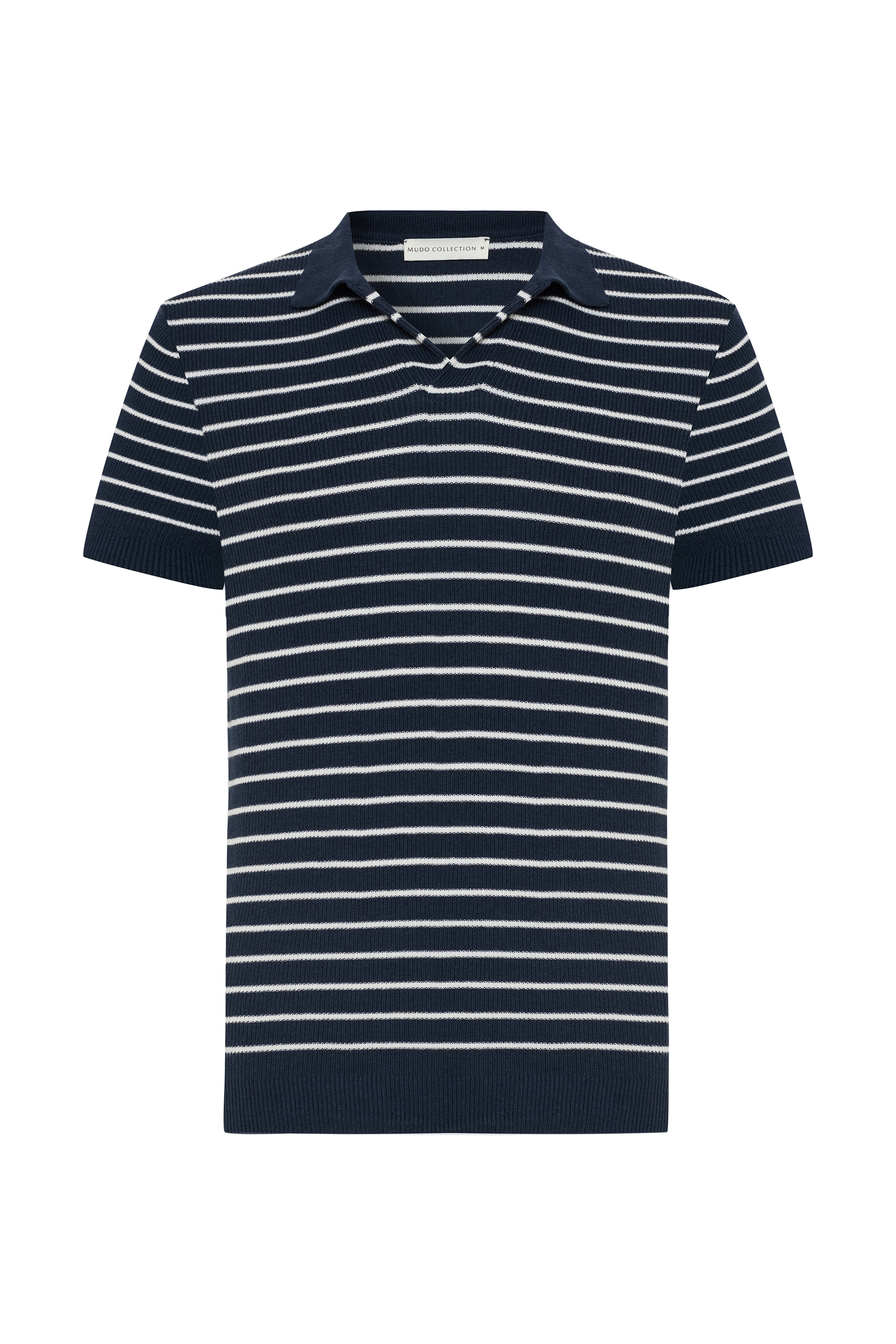 ÇİZGİLİ POLO YAKA KISA KOLLU TRİKO KAZAK