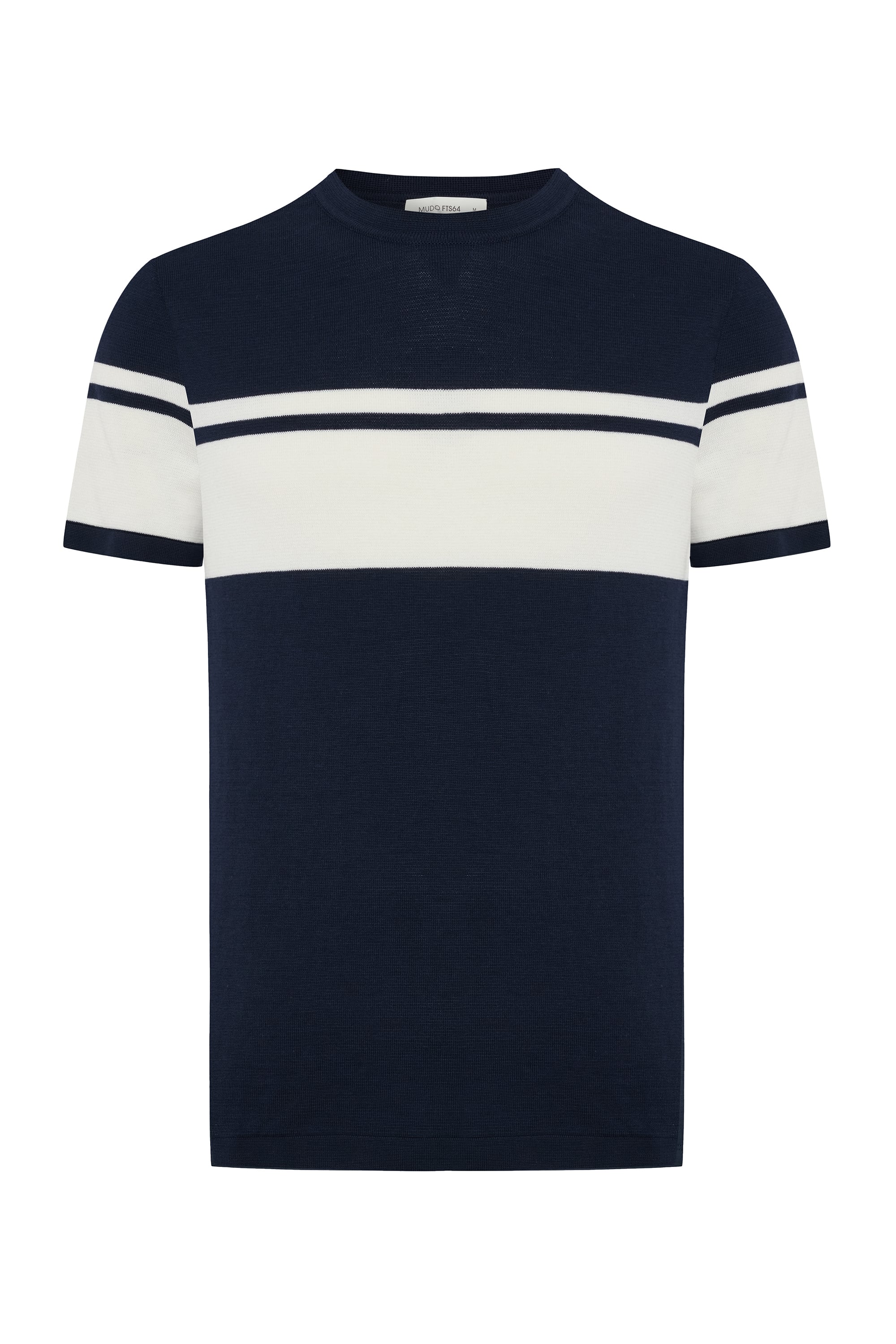 ÇİZGİLİ BİSİKLET YAKA KISA KOLLU TRİKO KAZAK