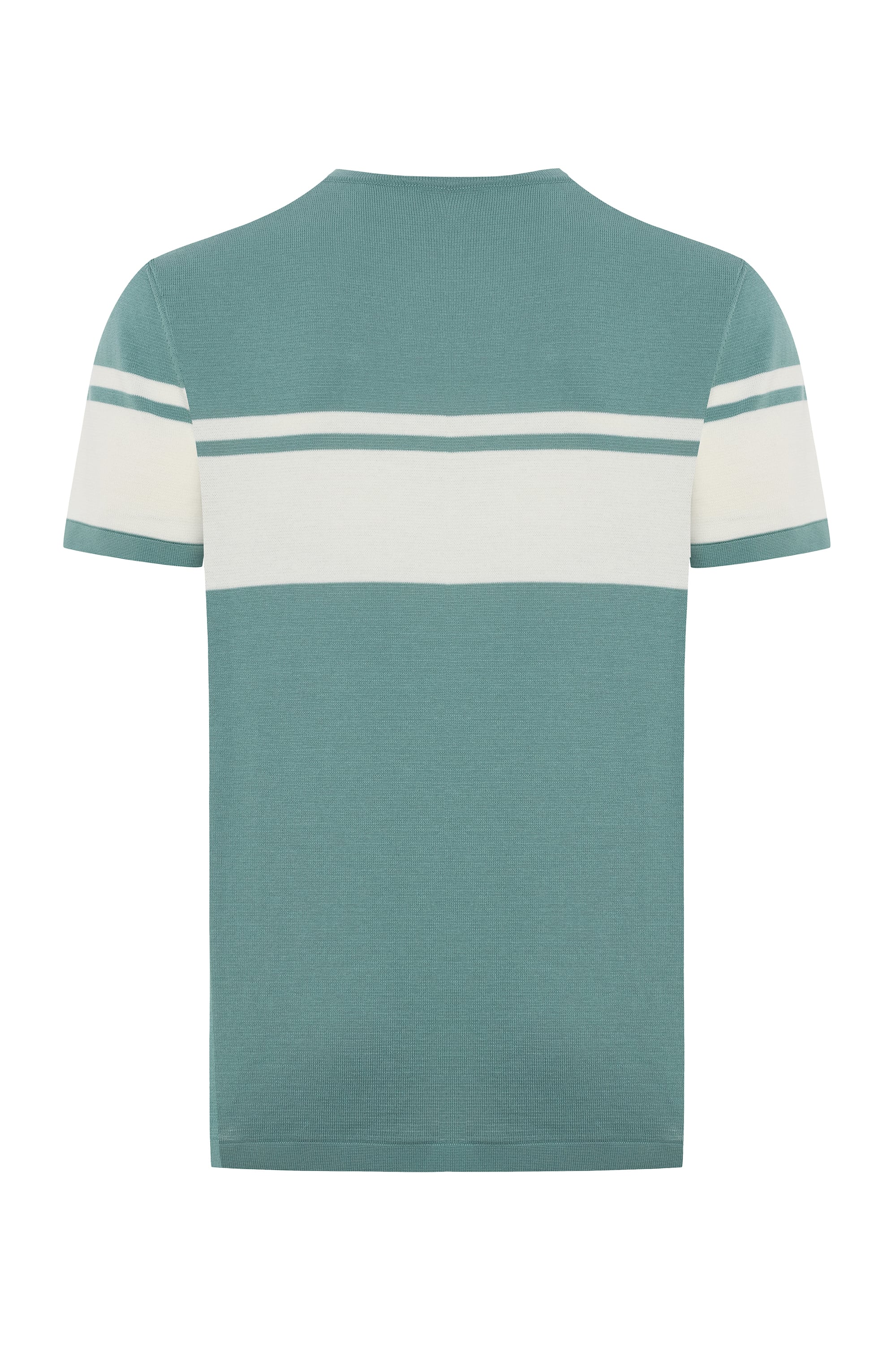 ÇİZGİLİ BİSİKLET YAKA KISA KOLLU TRİKO KAZAK