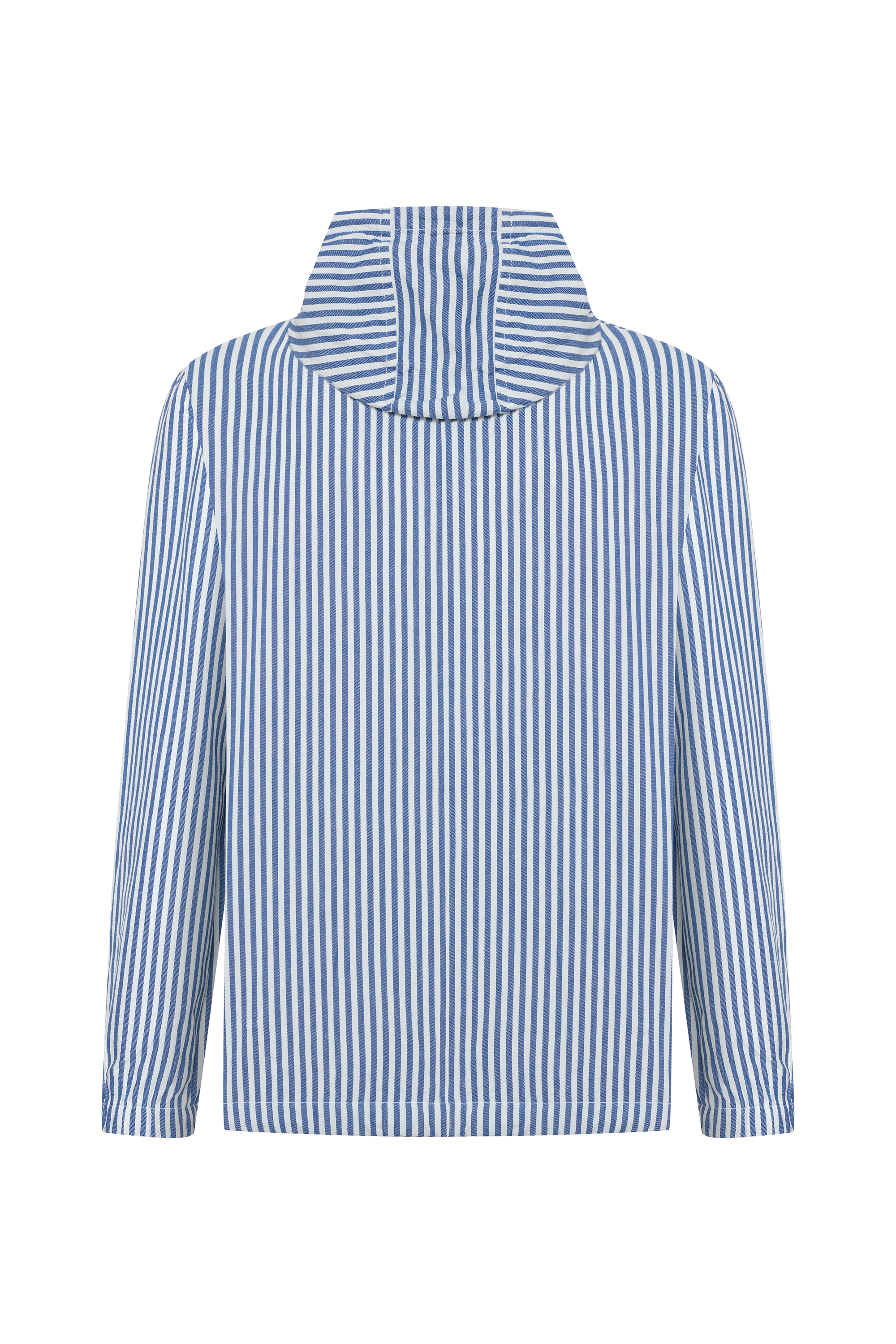 ÇİZGİLİ NAKIŞ DETAYLI KAPÜŞONLU CEKET