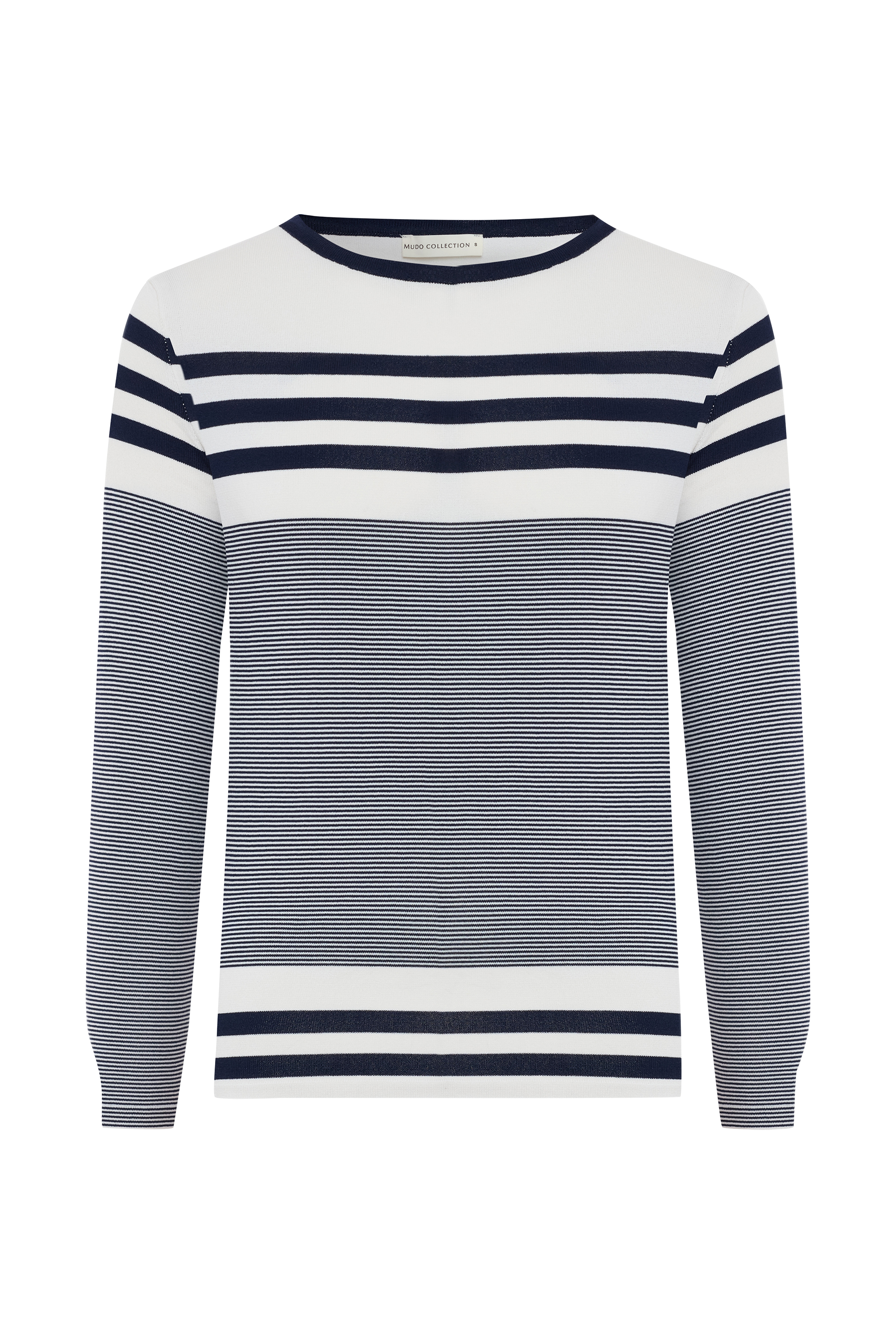 LOOSE FIT ÇİZGİLİ TRİKO KAZAK