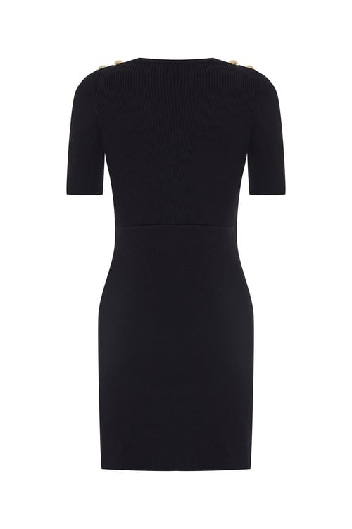  KISA KOLLU MİNİ TRİKO ELBİSE