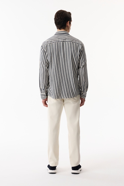  REGULAR FIT ÇİZGİLİ UZUN KOLLU GÖMLEK