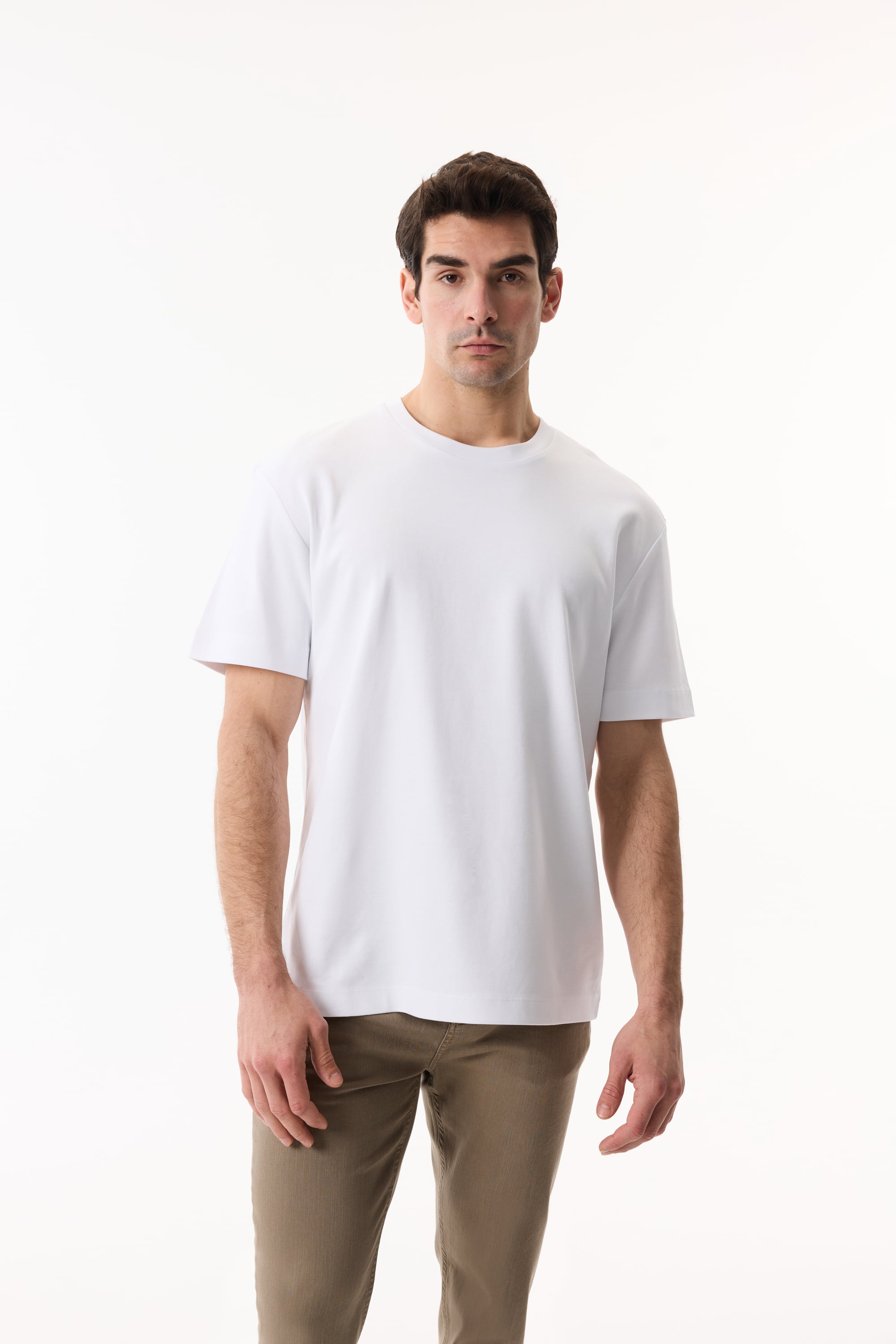 COMFORT FIT BİSİKLET YAKA KISA KOLLU T-SHIRT