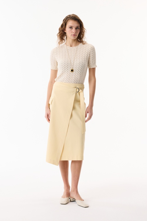  ÖRME DESENLİ KISA KOLLU KAZAK