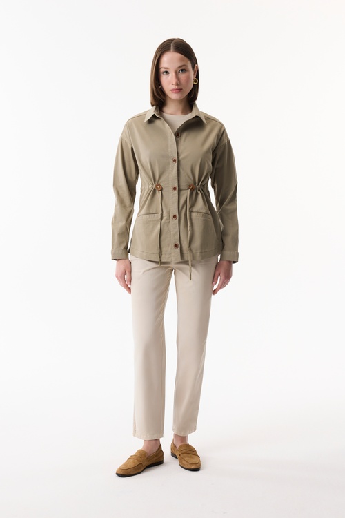  BELİ BAĞLAMALI CASUAL CEKET