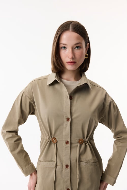  BELİ BAĞLAMALI CASUAL CEKET