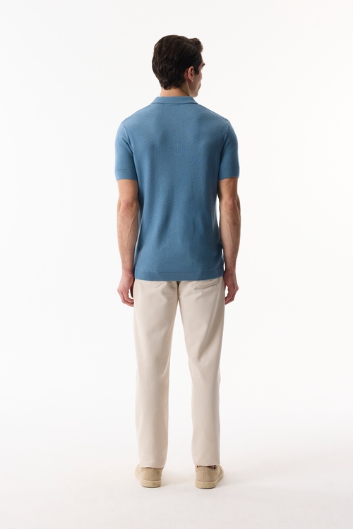  POLO YAKA DOKULU KISA KOLLU TRİKO KAZAK