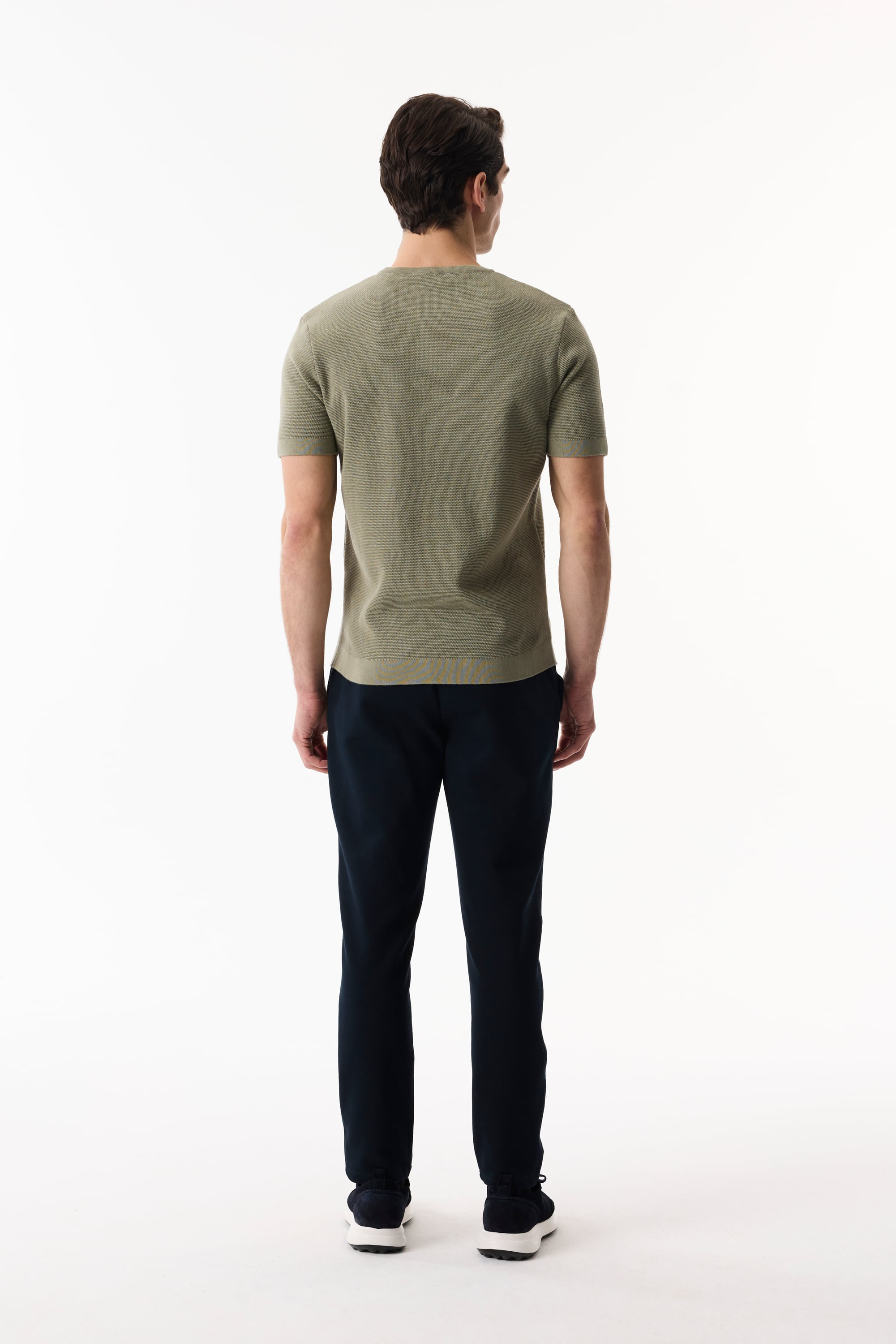 BİSİKLET YAKA KISA KOLLU KAZAK