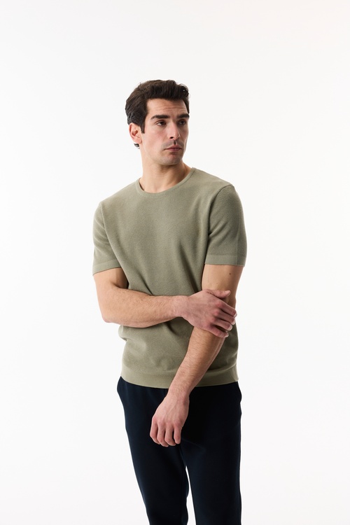  BİSİKLET YAKA KISA KOLLU KAZAK