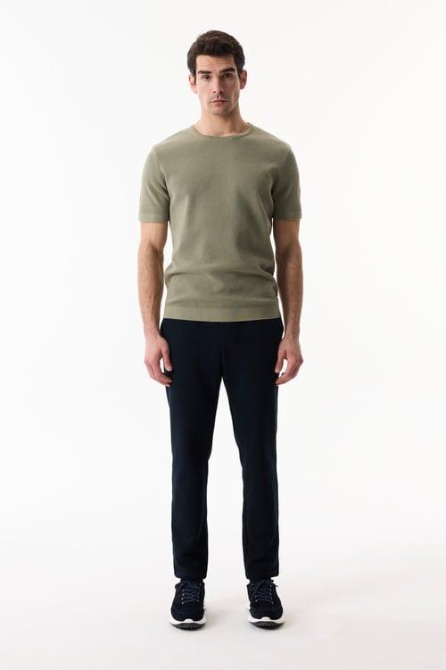  BİSİKLET YAKA KISA KOLLU KAZAK