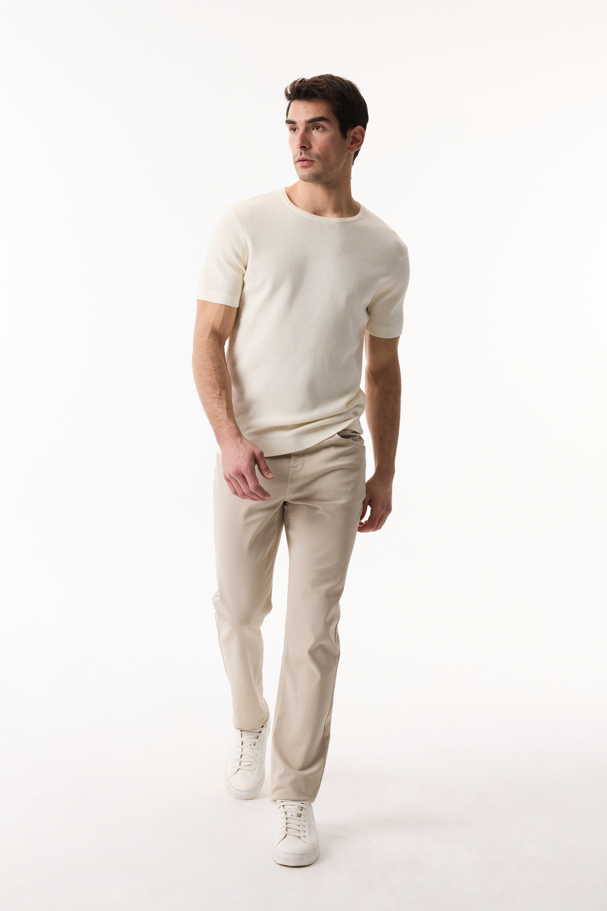 BİSİKLET YAKA KISA KOLLU KAZAK