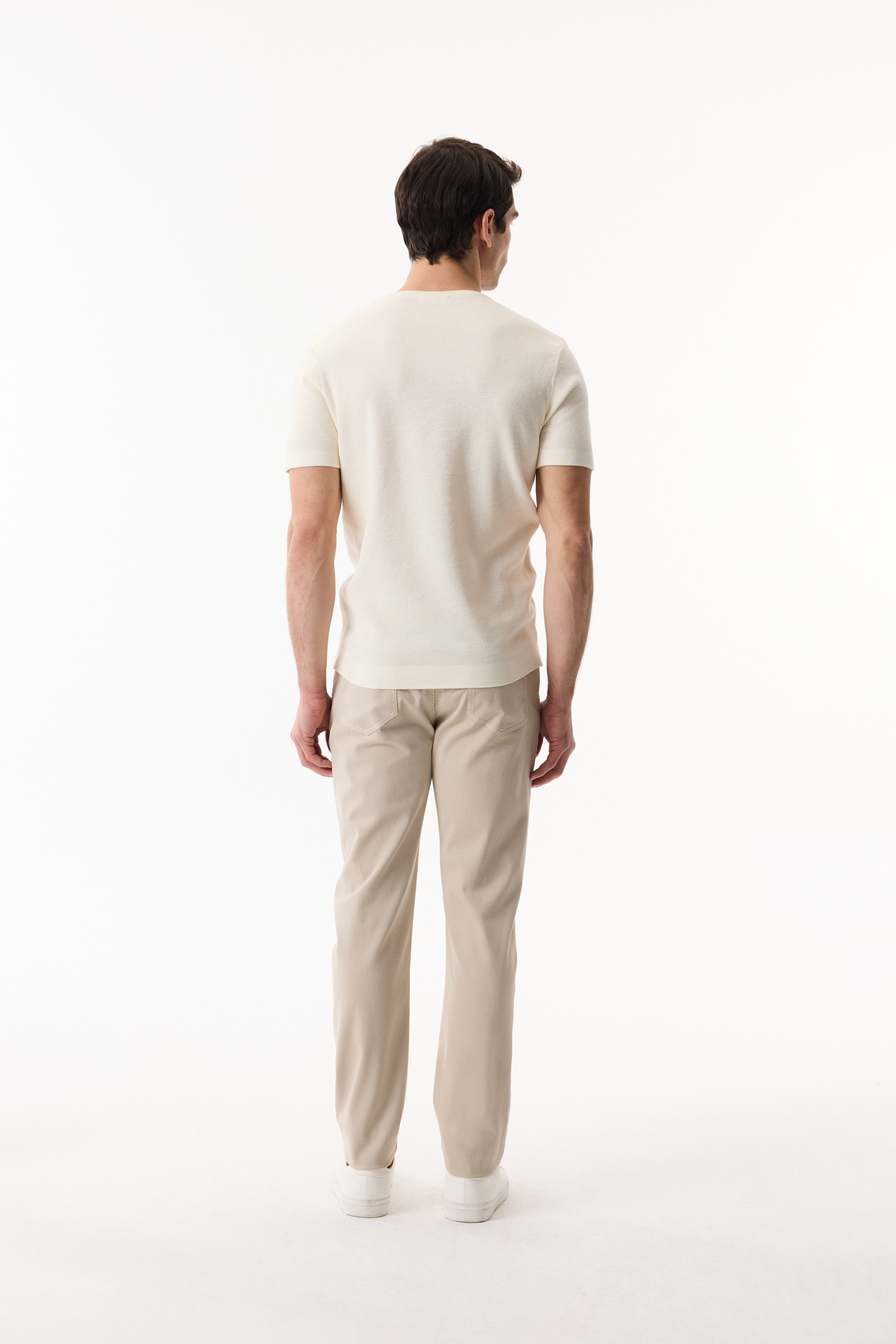 BİSİKLET YAKA KISA KOLLU KAZAK