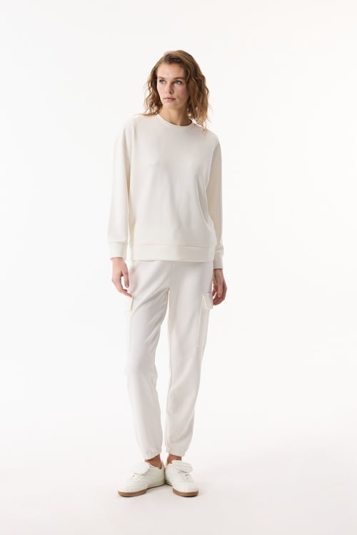  BİSİKLET YAKA MODAL SWEATSHIRT