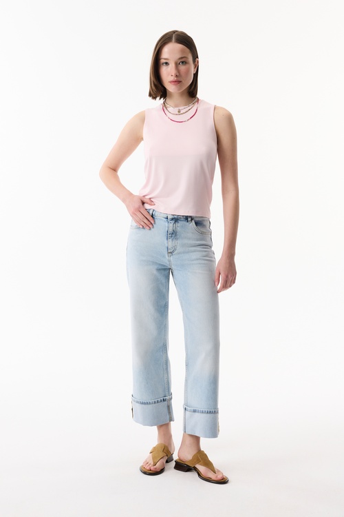  BİSİKLET YAKA KOLSUZ BLUZ