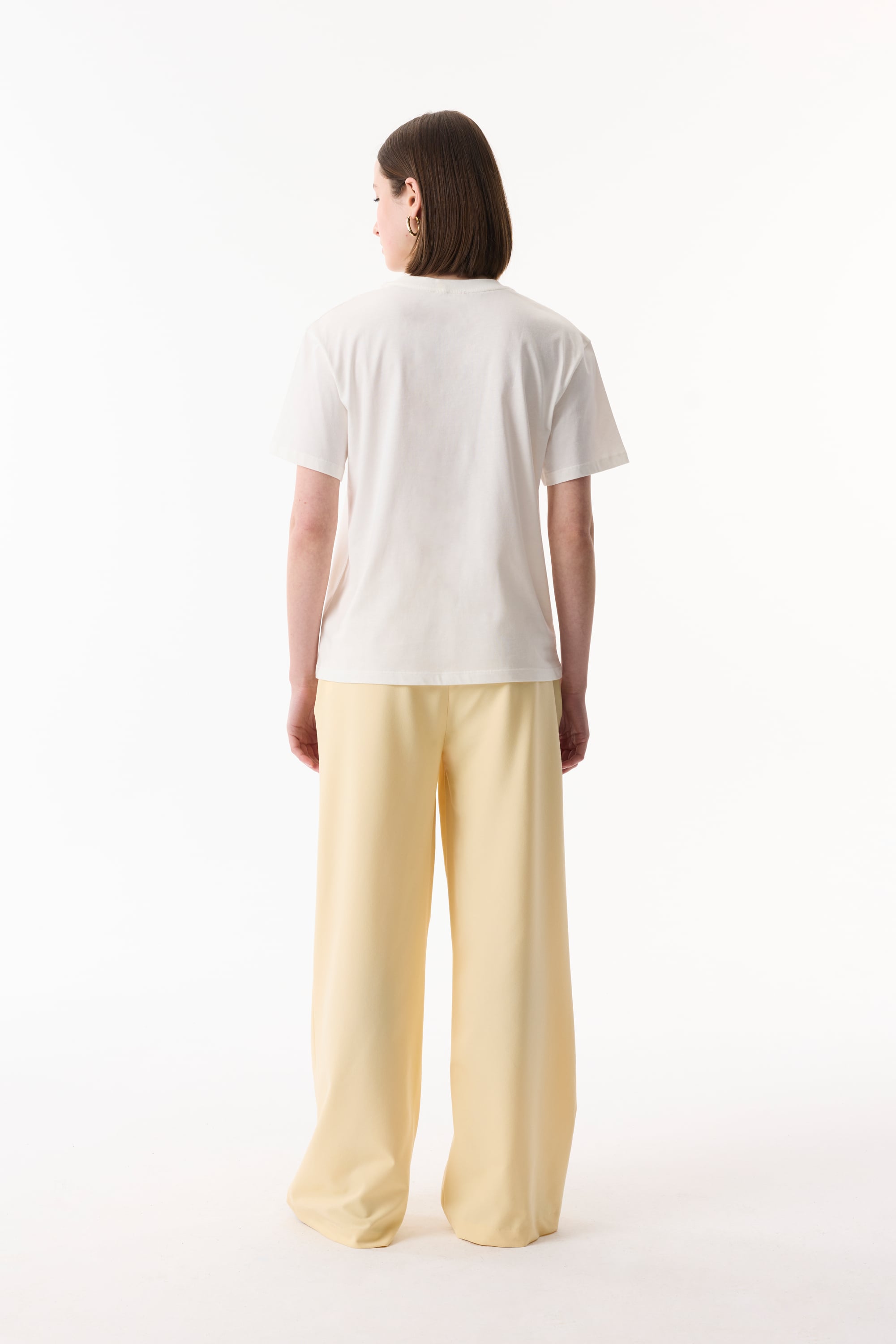 BASKILI BİSİKLET YAKA KISA KOLLU T-SHIRT