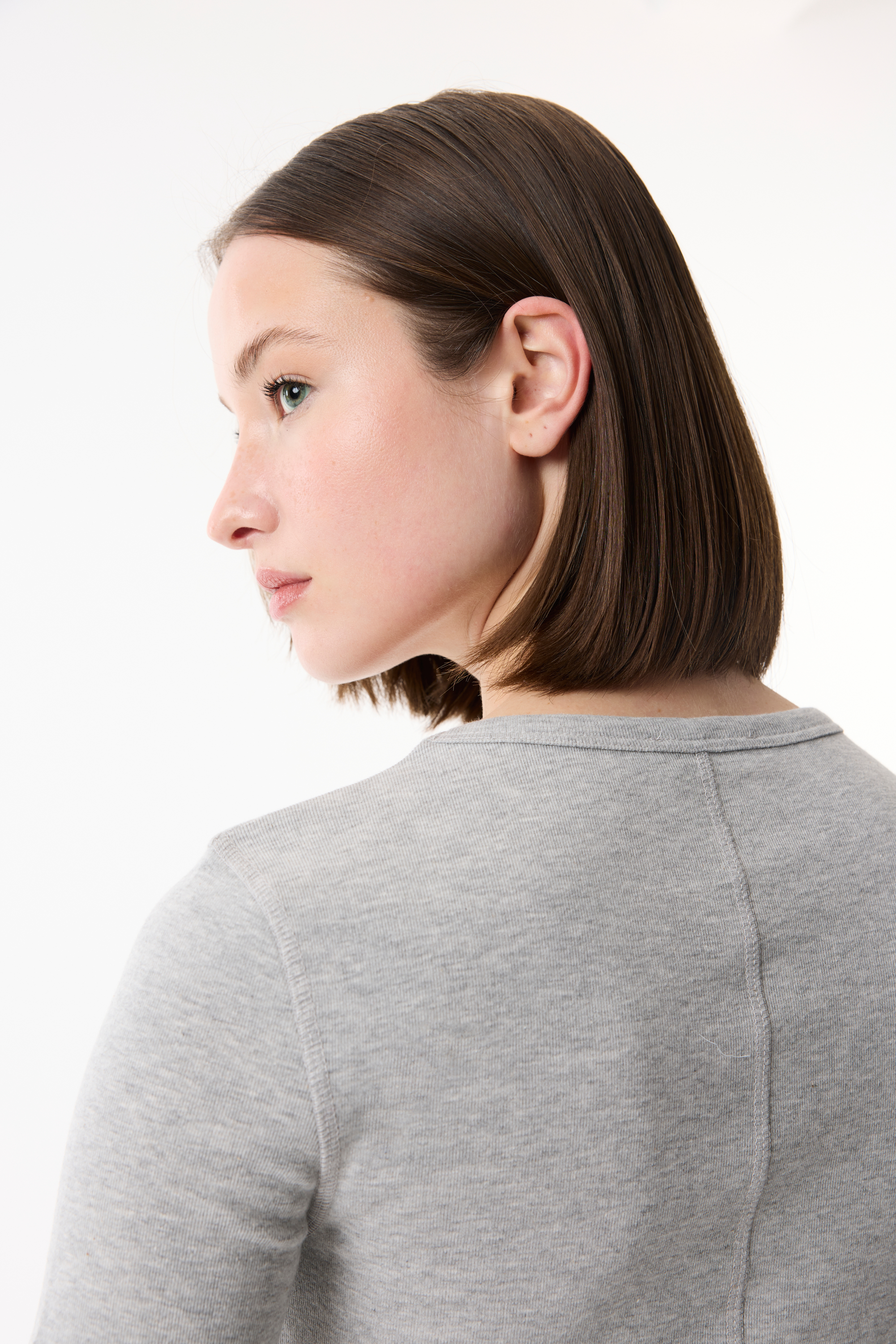 BİSİKLET YAKA FITTED KISA KOLLU T-SHIRT