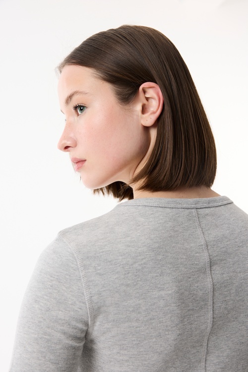  BİSİKLET YAKA FITTED KISA KOLLU T-SHIRT