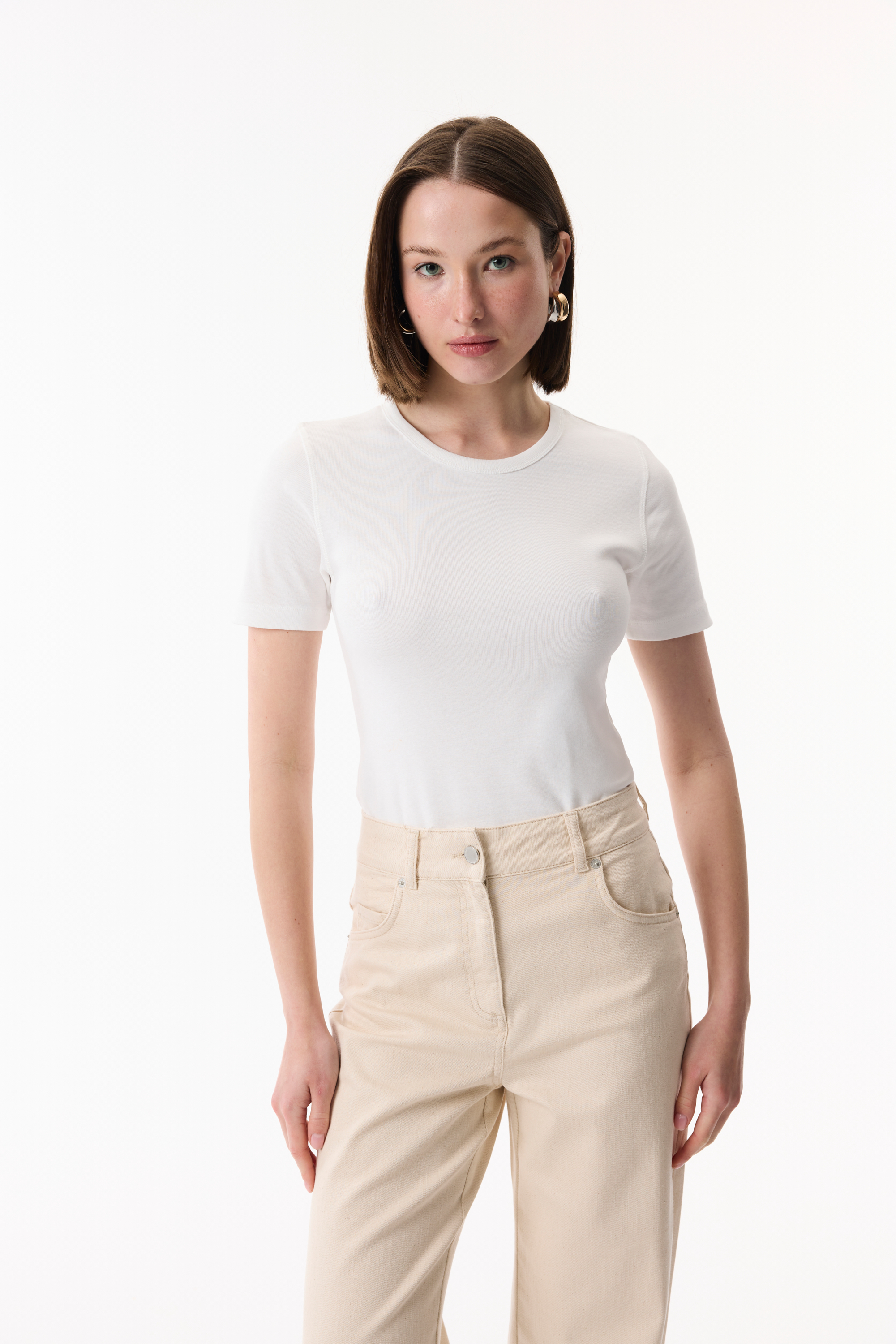 BİSİKLET YAKA KISA KOLLU T-SHIRT