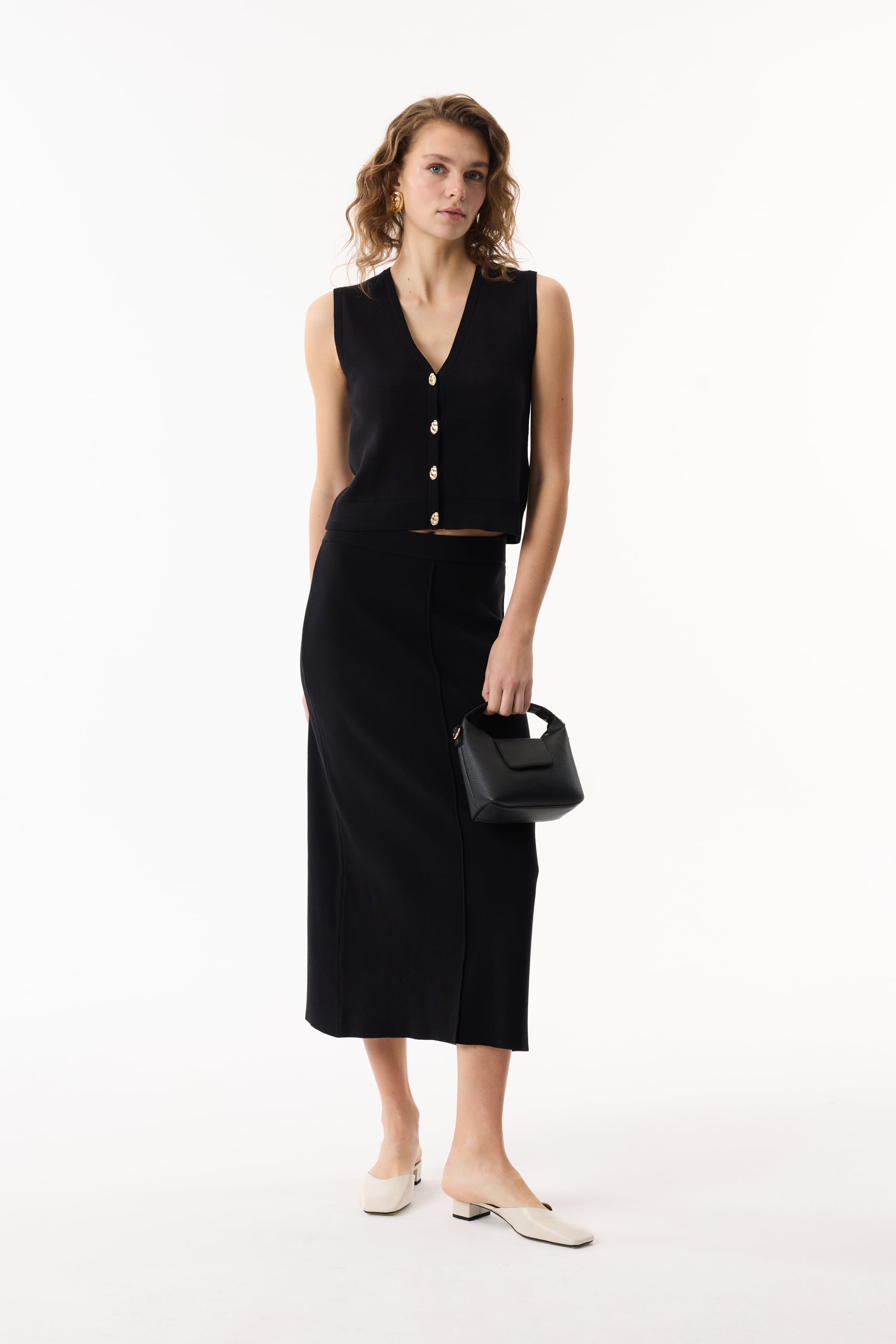 YIRTMAÇLI MİDİ ETEK