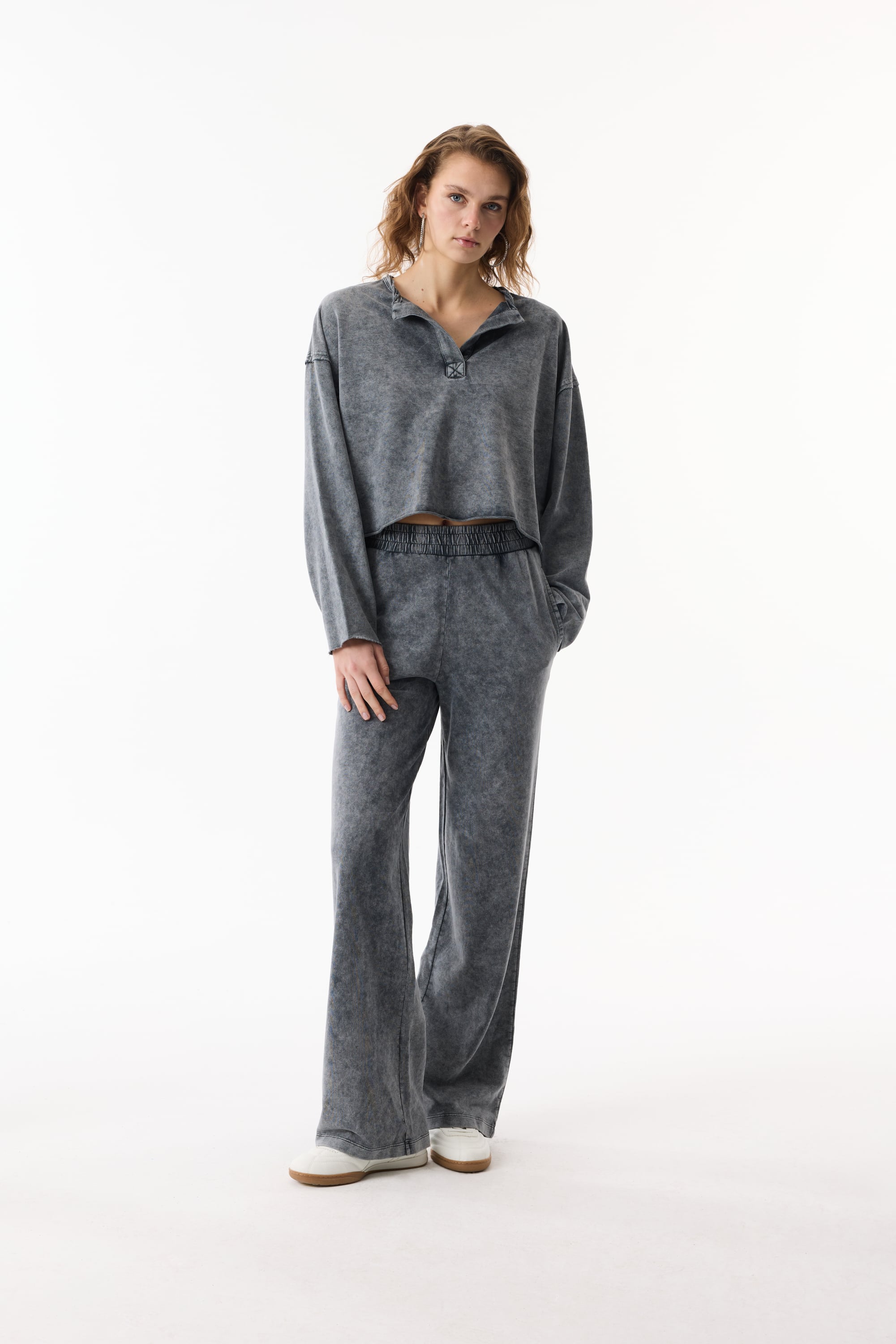 WIDE LEG BELİ LASTİKLİ EŞOFMAN ALTI