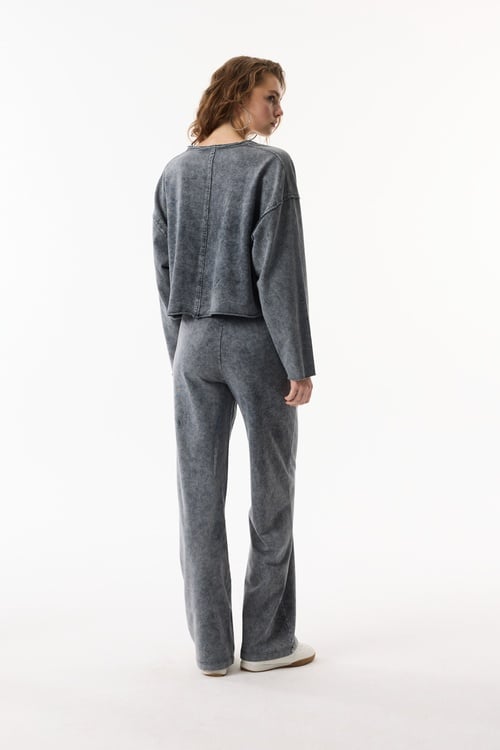 WIDE LEG BELİ LASTİKLİ EŞOFMAN ALTI