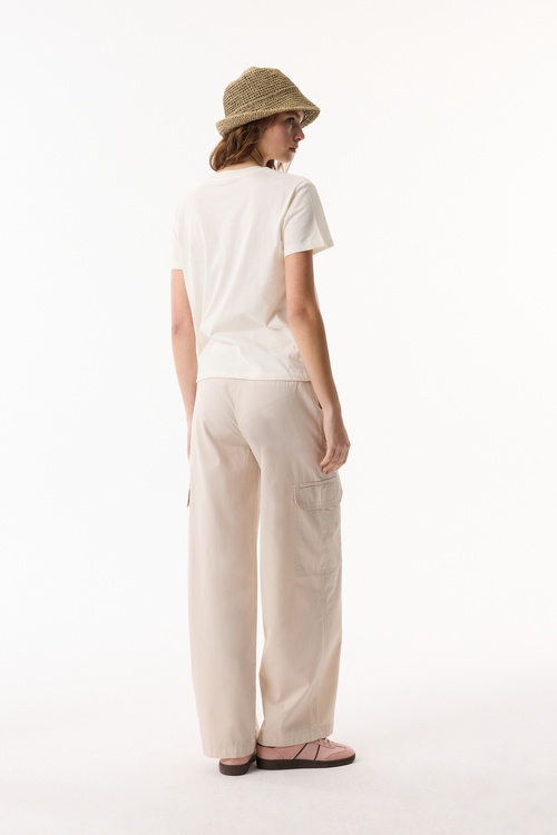  BASKILI BİSİKLET YAKA KISA KOLLU T-SHIRT