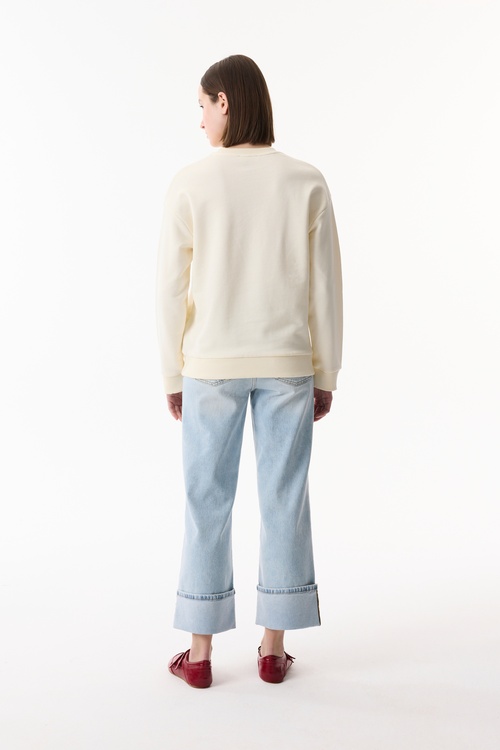  LOOSE FIT NAKIŞLI SWEATSHIRT