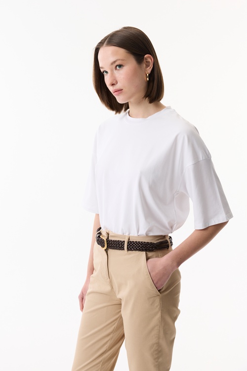  BİSİKLET YAKA LOOSE FIT T-SHIRT