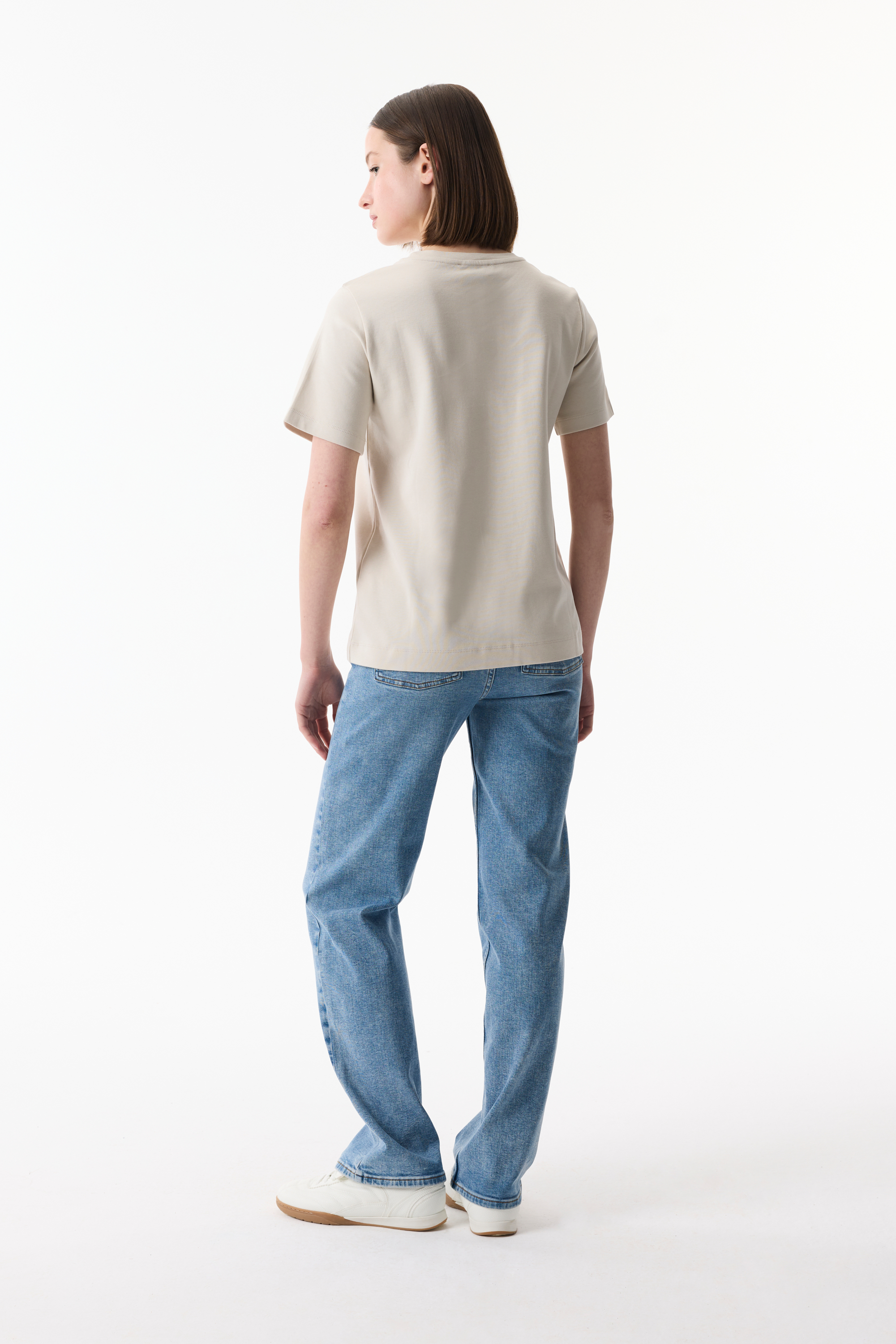 BİSİKLET YAKA KISA KOLLU T-SHIRT