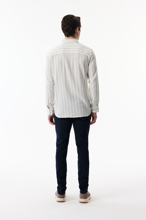  REGULAR FIT ÇİZGİLİ UZUN KOLLU GÖMLEK