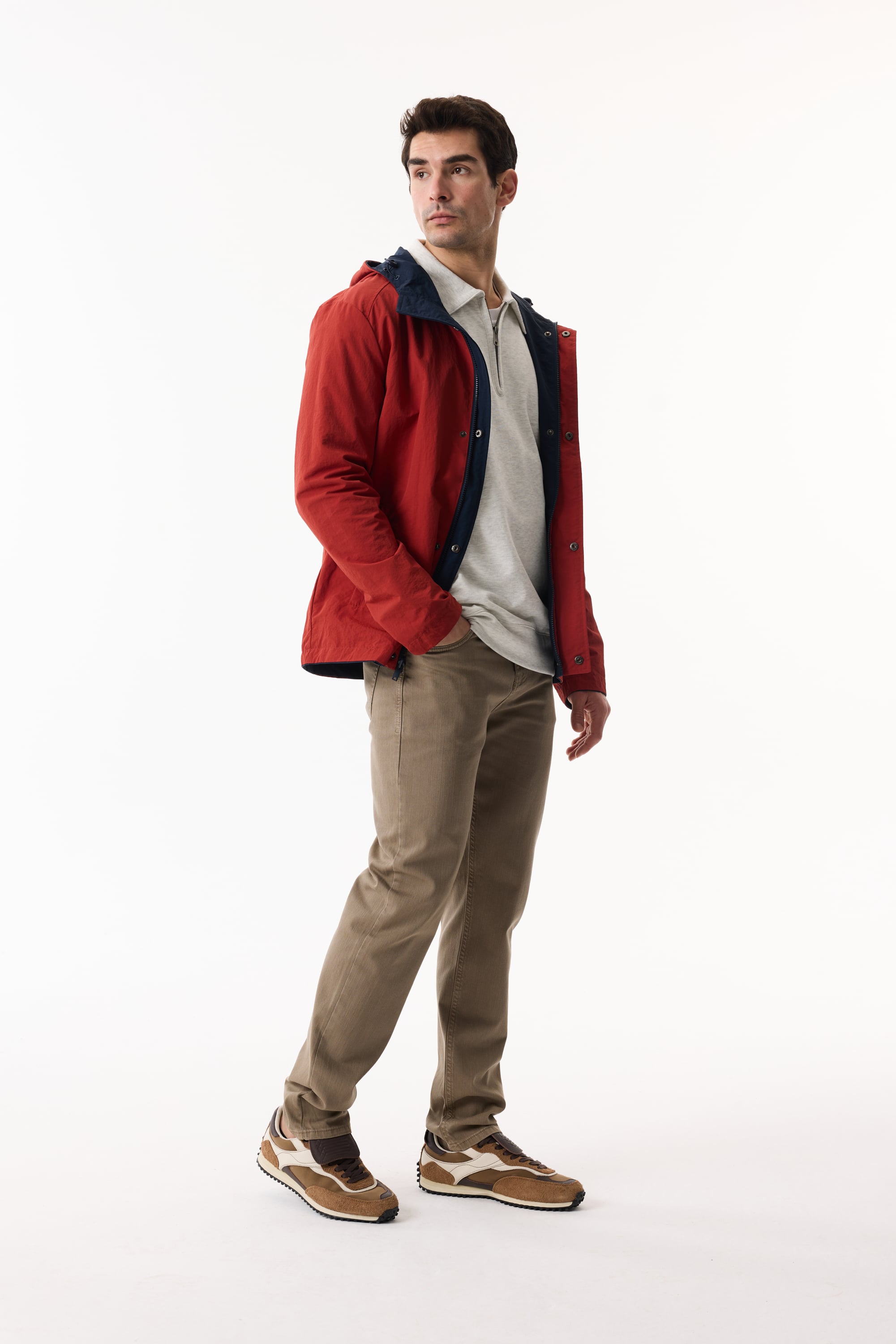 KAPÜŞONLU ÇİFT TARAFLI YAĞMURLUK