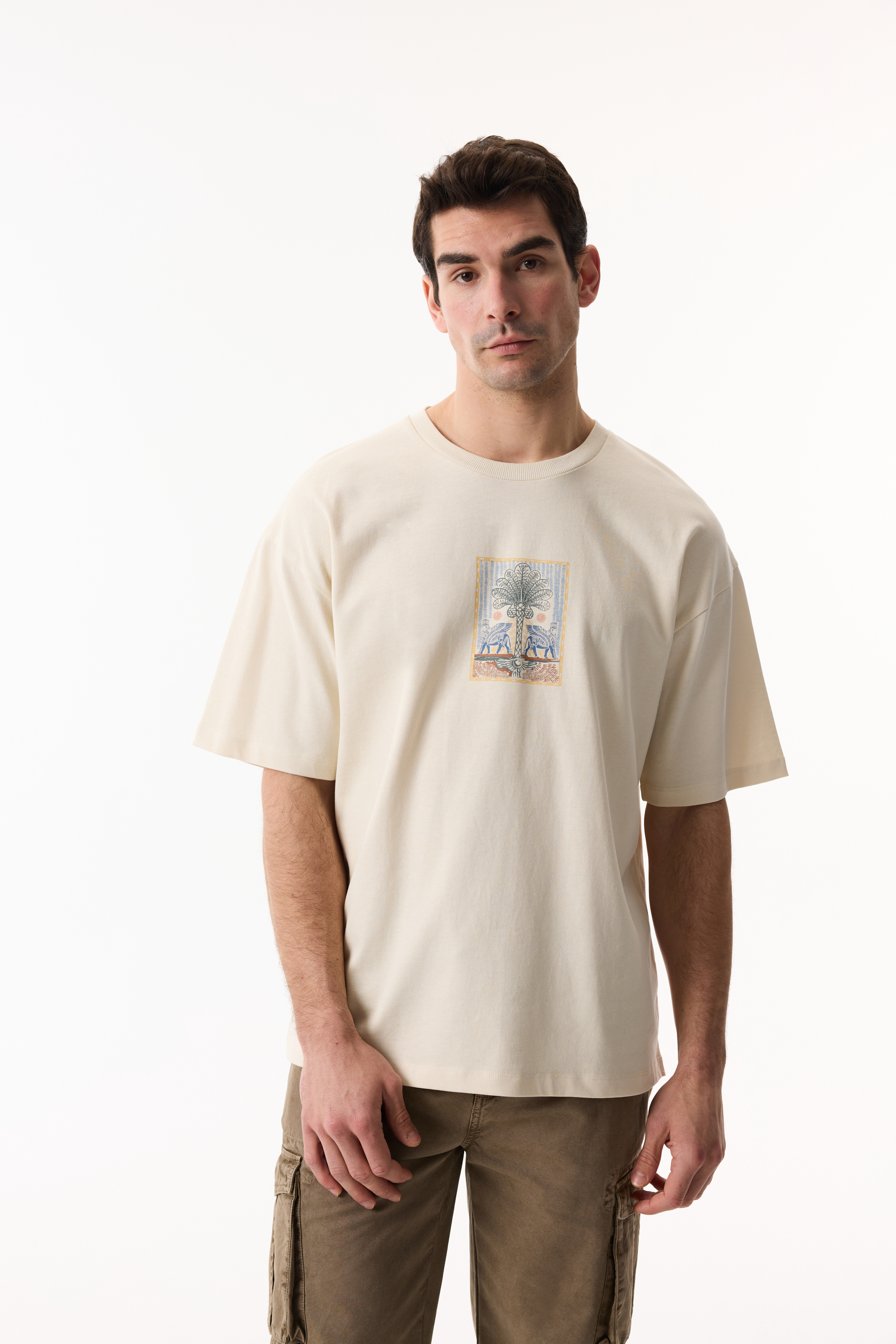 MİTOLOJİK BASKILI OVERSIZE T-SHIRT