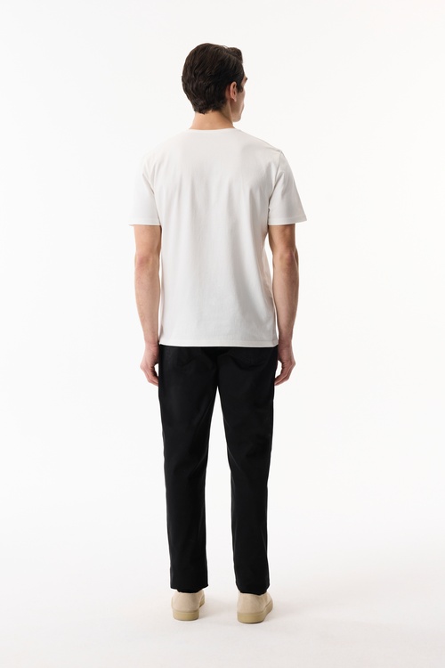 V YAKA KISA KOLLU T-SHIRT