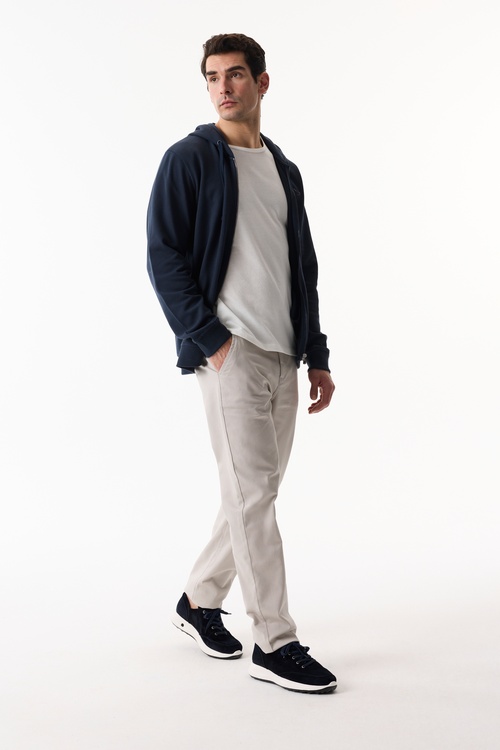  NAKIŞLI KAPÜŞONLU FERMUARLI SWEATSHIRT