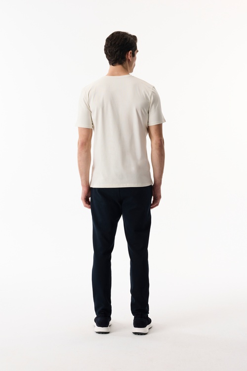  BASKILI BİSİKLET YAKA KISA KOLLU T-SHIRT