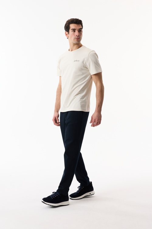  BASKILI BİSİKLET YAKA KISA KOLLU T-SHIRT