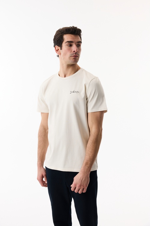  BASKILI BİSİKLET YAKA KISA KOLLU T-SHIRT