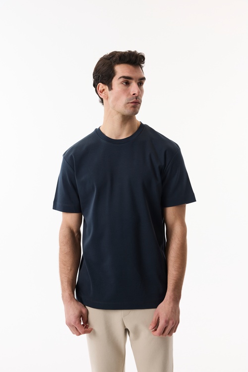  COMFORT FIT BİSİKLET YAKA KISA KOLLU T-SHIRT