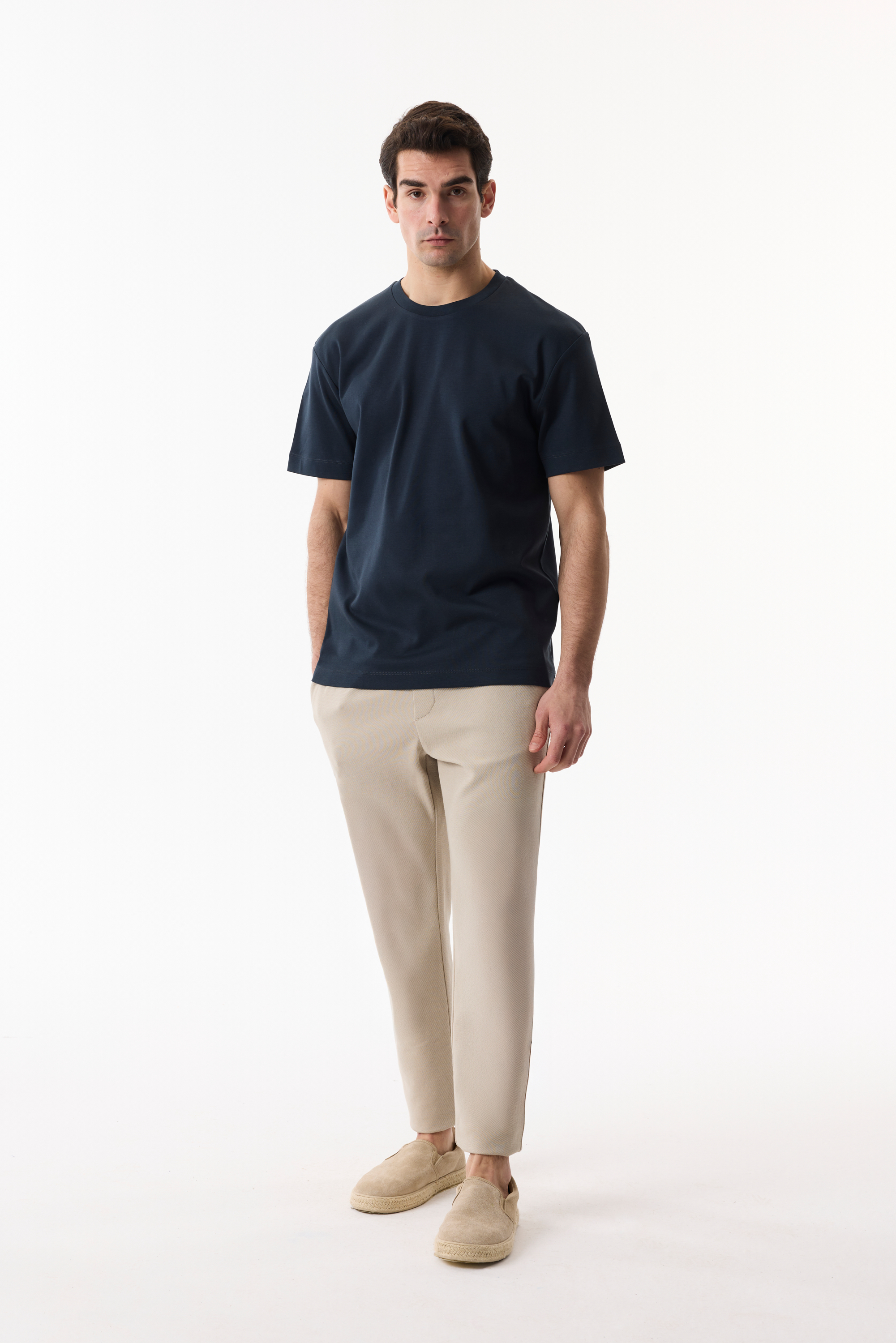 COMFORT FIT BİSİKLET YAKA KISA KOLLU T-SHIRT