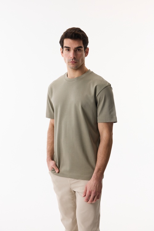  COMFORT FIT BİSİKLET YAKA KISA KOLLU T-SHIRT